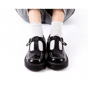 NEW TUK Brand Womens Size 6 EU 37 Black Patent Leather T-Bar Mary Janes Shoes